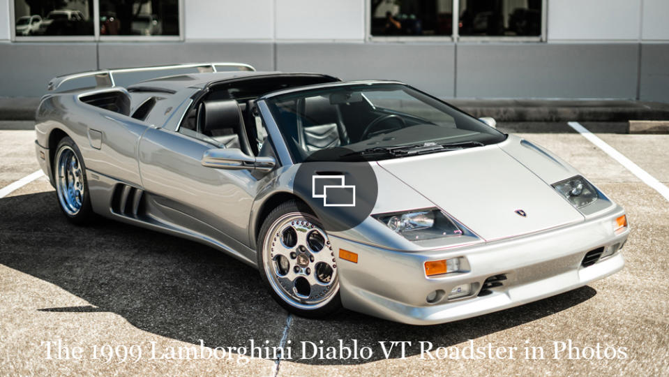 A 1999 Lamborghini Diablo VT Roadster.