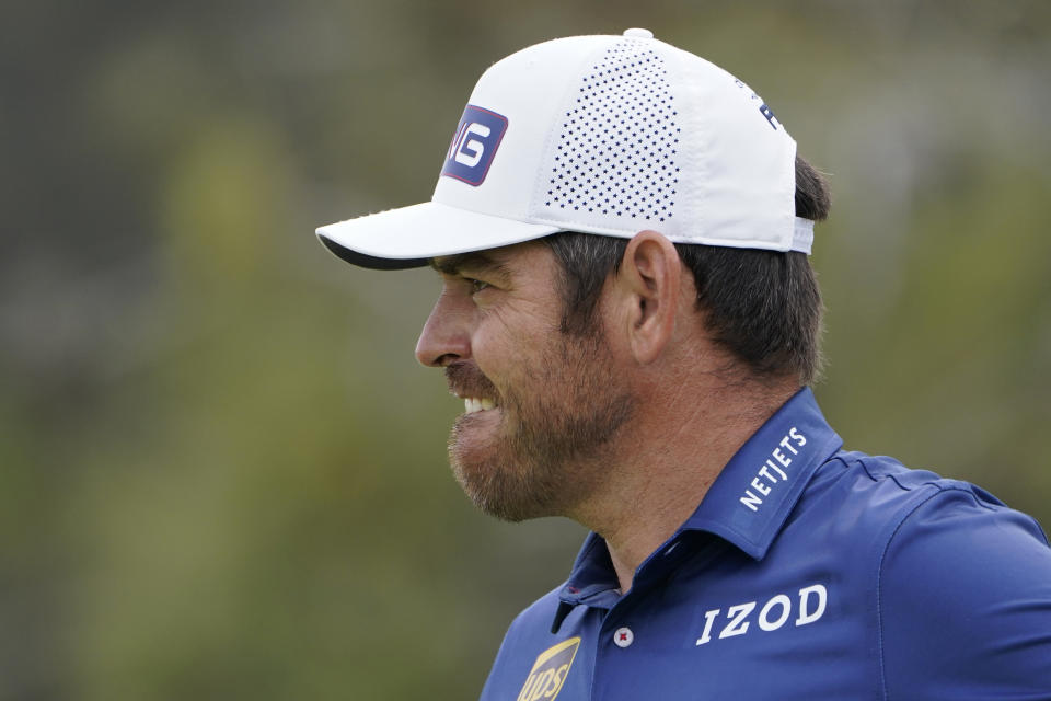 Louis Oosthuizen, of South Africa, watches his shot on the 11th green during the second round of the U.S. Open Golf Championship, Friday, June 18, 2021, at Torrey Pines Golf Course in San Diego. (AP Photo/Jae C. Hong)