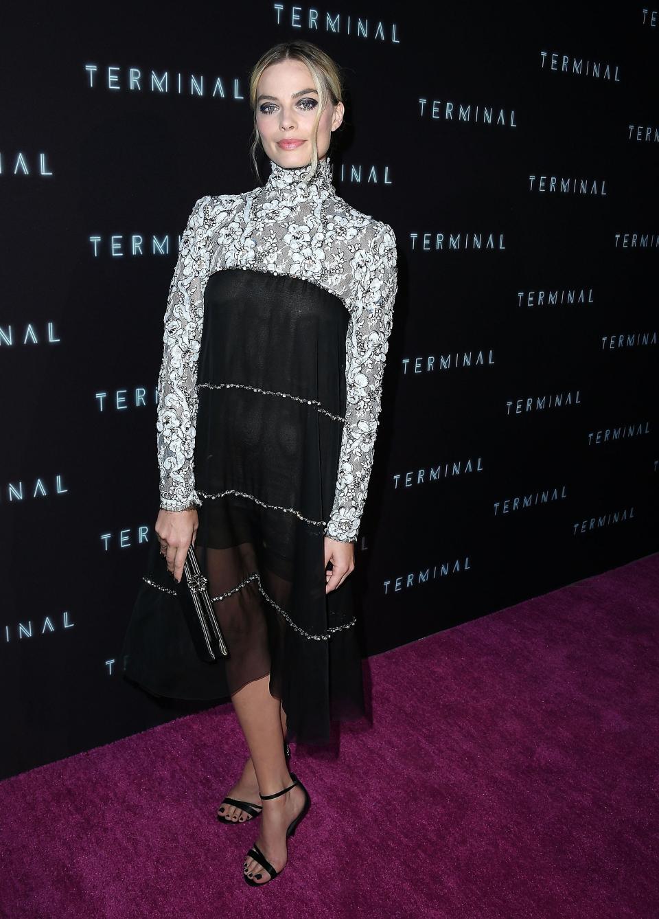 Margot Robbie at the Premiere Of RLJE Films' "Terminal" in 2018 in Hollywood, California.