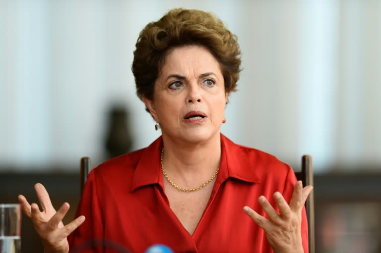 Brazil's suspended pesident Dilma Rousseff has denied breaking the law and condemns the impeachment trial as a "coup" by her opponents