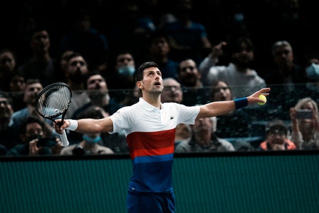 Novak Djokovic celebrates his victory over Hubert Hurkacz