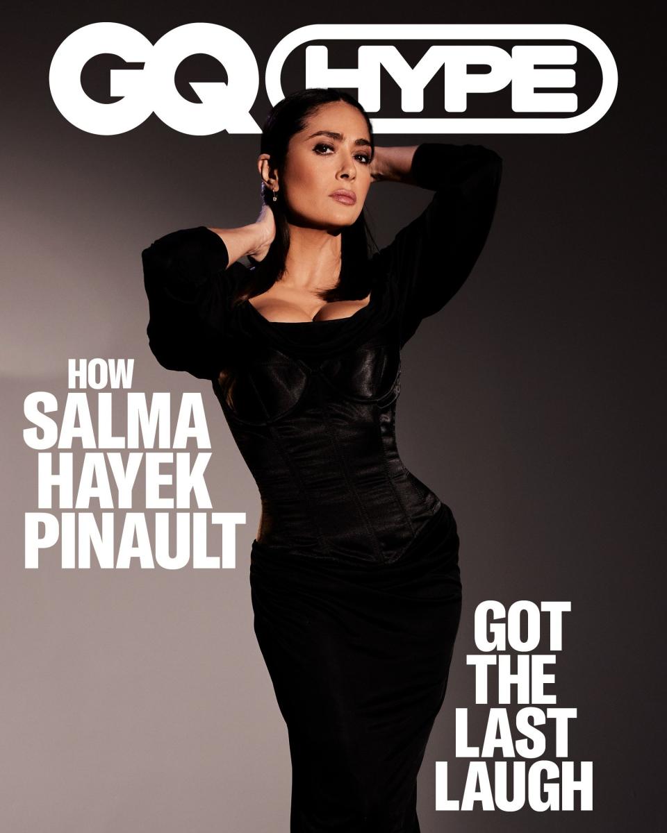 Front cover shot of Selma Hayek for GQ - Ashley Olah