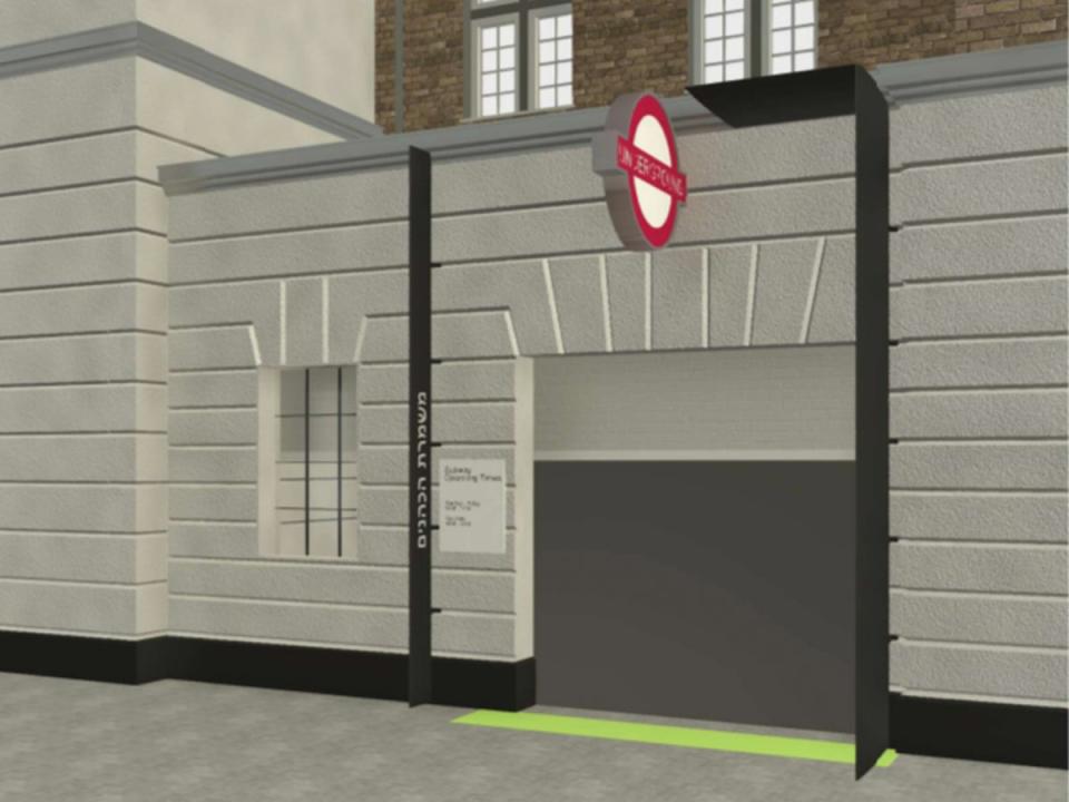 The station entrance with the relevant amendments (Planning documents - The Royal Borough of Kensington and Chelsea)