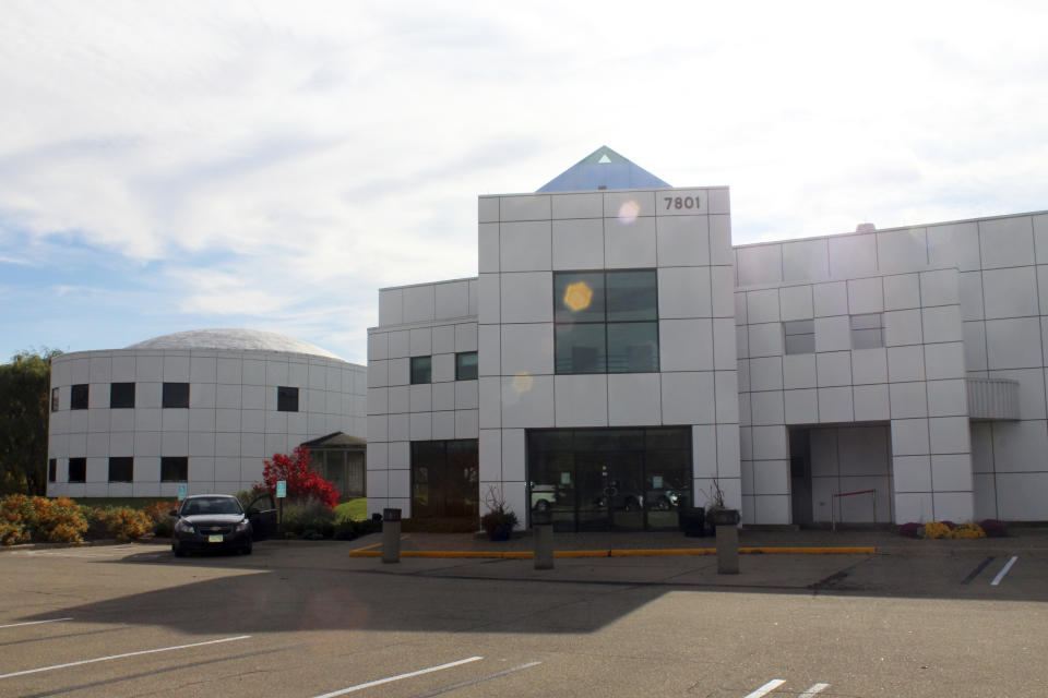 FILE - Prince's Paisley Park is shown in Chanhassen, Minn., Nov. 2, 2016. The late pop superstar Prince will have a highway named after him, thanks to Minnesota lawmakers who voted Thursday, May 4, 2023, to dedicate the highway that runs past his Paisley Park museum and studios to the creator of hits including "Little Red Corvette," Let’s Go Crazy" and "When Doves Cry." (AP Photo/Jeff Baenen, File)