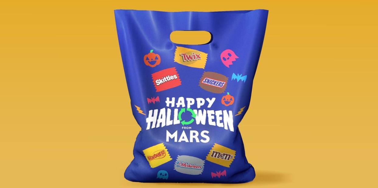 mars candy wrapper waste bag
