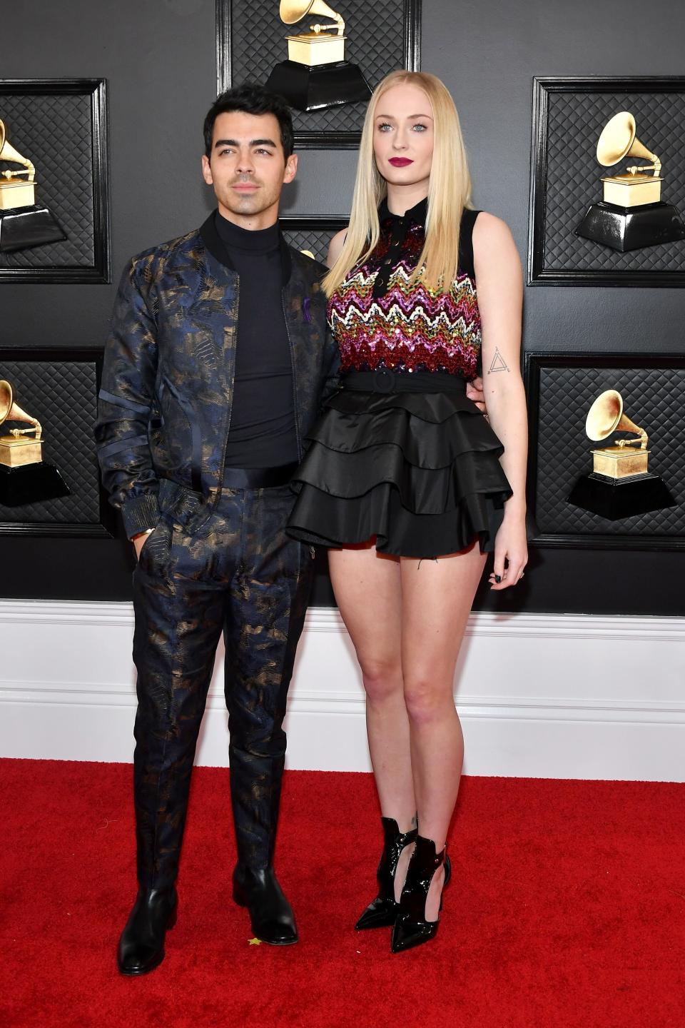 Joe Jonas and Sophie Turner at the Grammys.&nbsp;