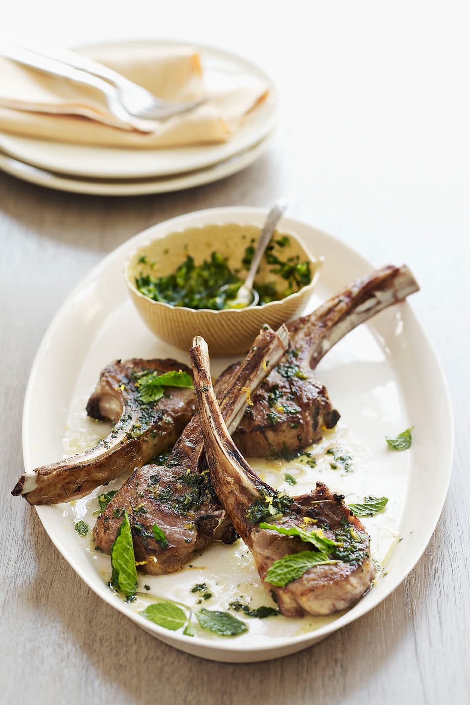 Lamb Chops with Mint Gremolata