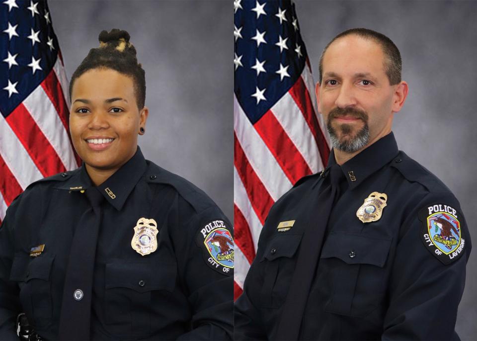 Officers Ashely Boleyjack and Gregory Kern were shot on Saturday. The shooting occurred at 2:23 p.m. in front of a Dollar General Store, at 670 Stones River Road in La Vergne while officers pursued a possible stolen vehicle.