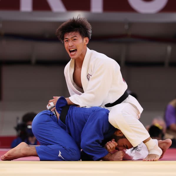 台灣排灣勇士楊勇緯為台灣打下首面奧運柔道獎牌。李天助攝