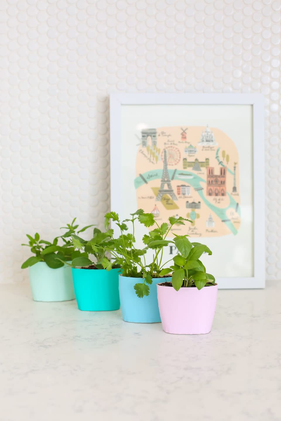 herb garden ideas colorful upcycled herb garden