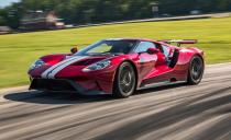 <p>Horsepower: 647; Weight: 3381 lb; Price as tested: $525,750</p><p>You are not experiencing déjà vu. (Spoiler alert!) This is not the first time we’ve lapped a Ford GT at VIR. It’s not even the first time we’ve lapped this exact GT at VIR. In 2017, in a single-day, single-car test we dubbed Lightning Lap 11.5, we turned a 2:43.0 on the Grand Course, which was then a new record for us. Thinking we could run quicker with more than a day’s exposure, we invited the 2016 Le Mans GTE Pro–class winner back. Considering there are still slides left to go in this roundup (including this car’s other, quicker time), you can guess how that went. <a rel="nofollow noopener" href="https://www.caranddriver.com/features/2017-ford-gt-lightning-lap-2018" target="_blank" data-ylk="slk:READ MORE >>;elm:context_link;itc:0;sec:content-canvas" class="link ">READ MORE >></a></p>