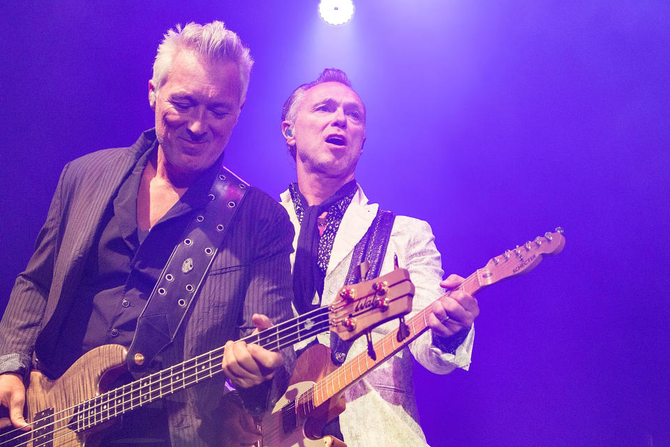 Brother Martin and Gary Kemp of Spandau Ballet perform on stage in California, back in July, 2015. (Getty Images)