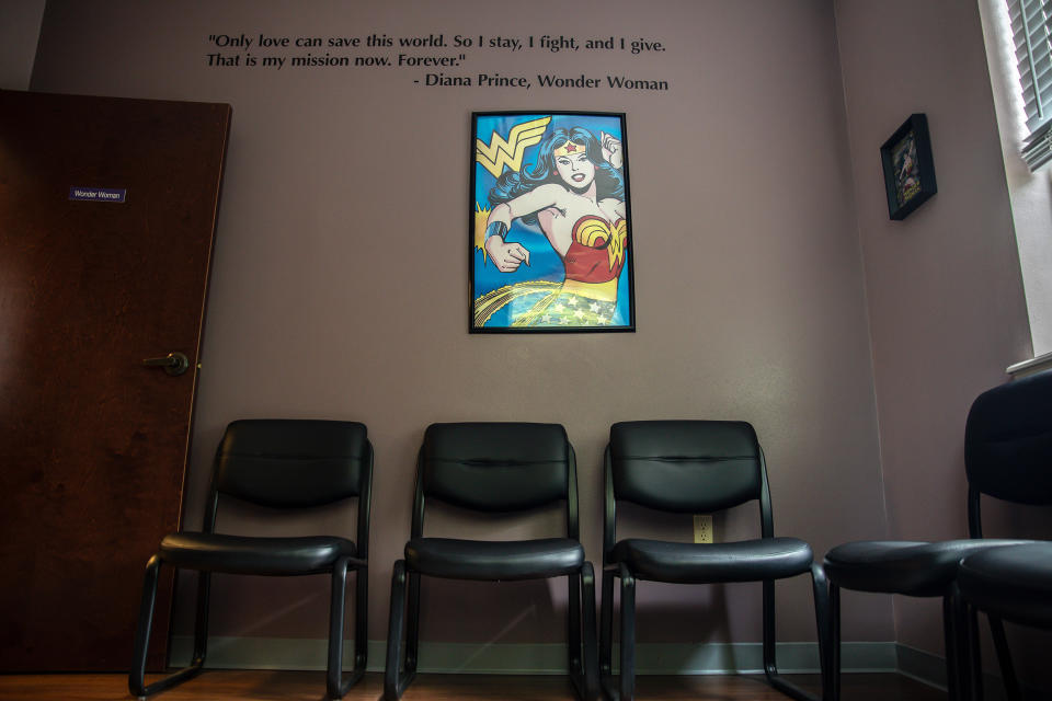 Image: A waiting room at the Whole Woman's Health of Austin abortion clinic in Austin, Texas on June 28, 2022. (Montinique Monroe for NBC News)