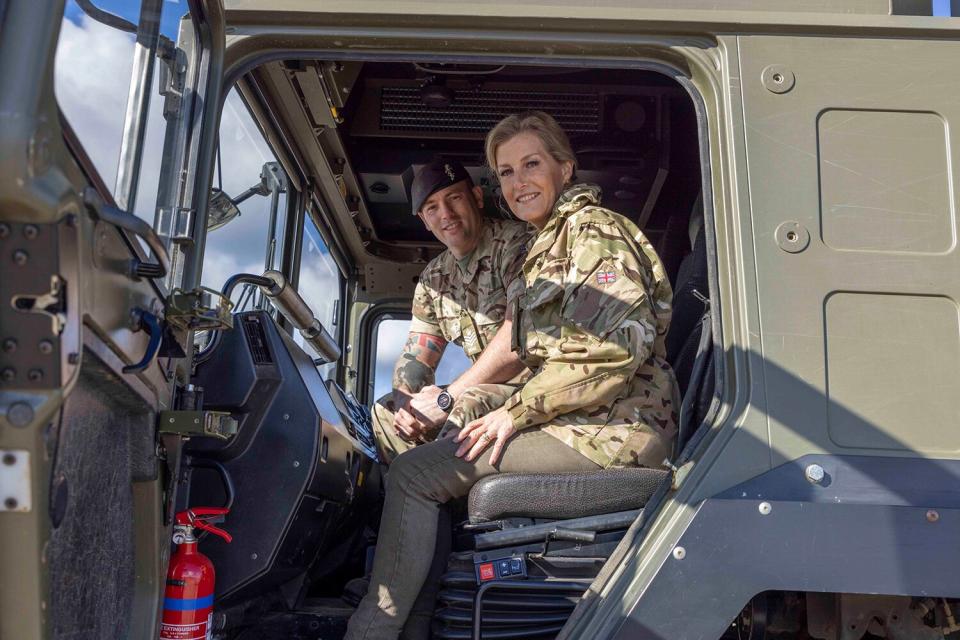 Sophie, Countess of Wessex Wears Camo in Visit to Charity That Previously Was Championed by Prince Philip