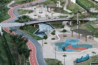 View of the Olympic and Paralympic Village for the 2016 Rio Games on July 23, 2016