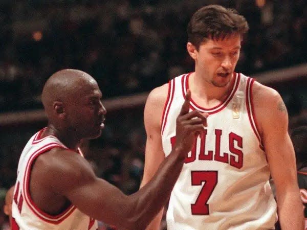 Michael Jordan and Toni Kukoc