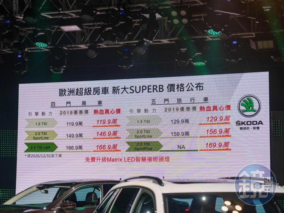 Superb建議售價自122.9萬起至172.9萬，原廠也同時宣布了優惠售價。