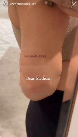 <p>Shawn Johnson East/Instagram</p> Shawn Johnson East shares photo of her new tattoo