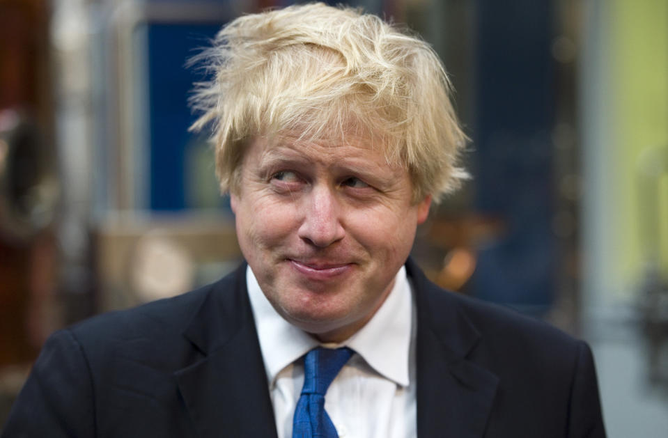 Mayor of London Boris Johnson visits Sipsmith's Gin distillery in Chiswick, London, the first copper distillery in the capital for 200 years.