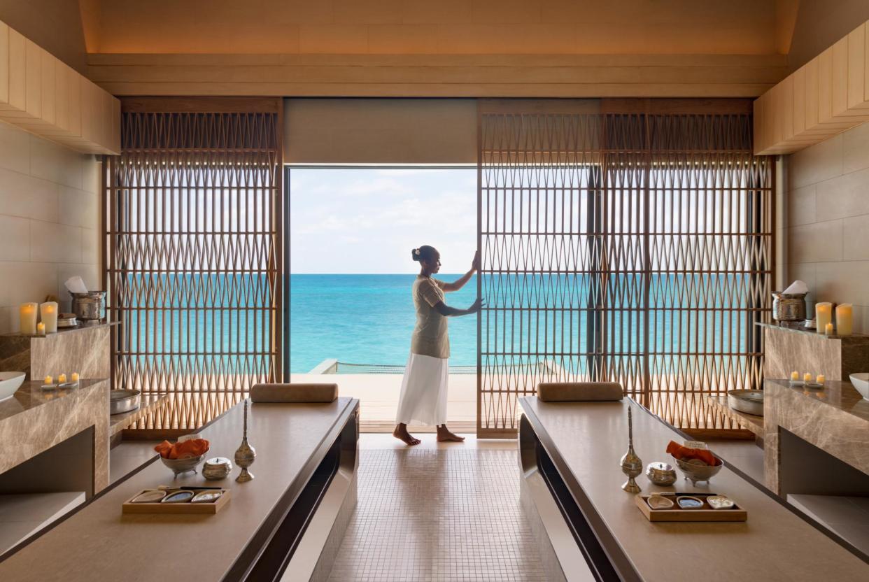 <span>The hammam room at Hilton Maldives Amingiri Resort and Spa</span><span>Photograph: VRX Studios/PR IMAGE / Bharat Aggarwal</span>