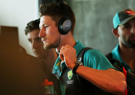 Australian cricketer Cameron Bancroft arrives at Cape Town International Airport, South Africa March 27, 2018. REUTERS/Sumaya Hisham