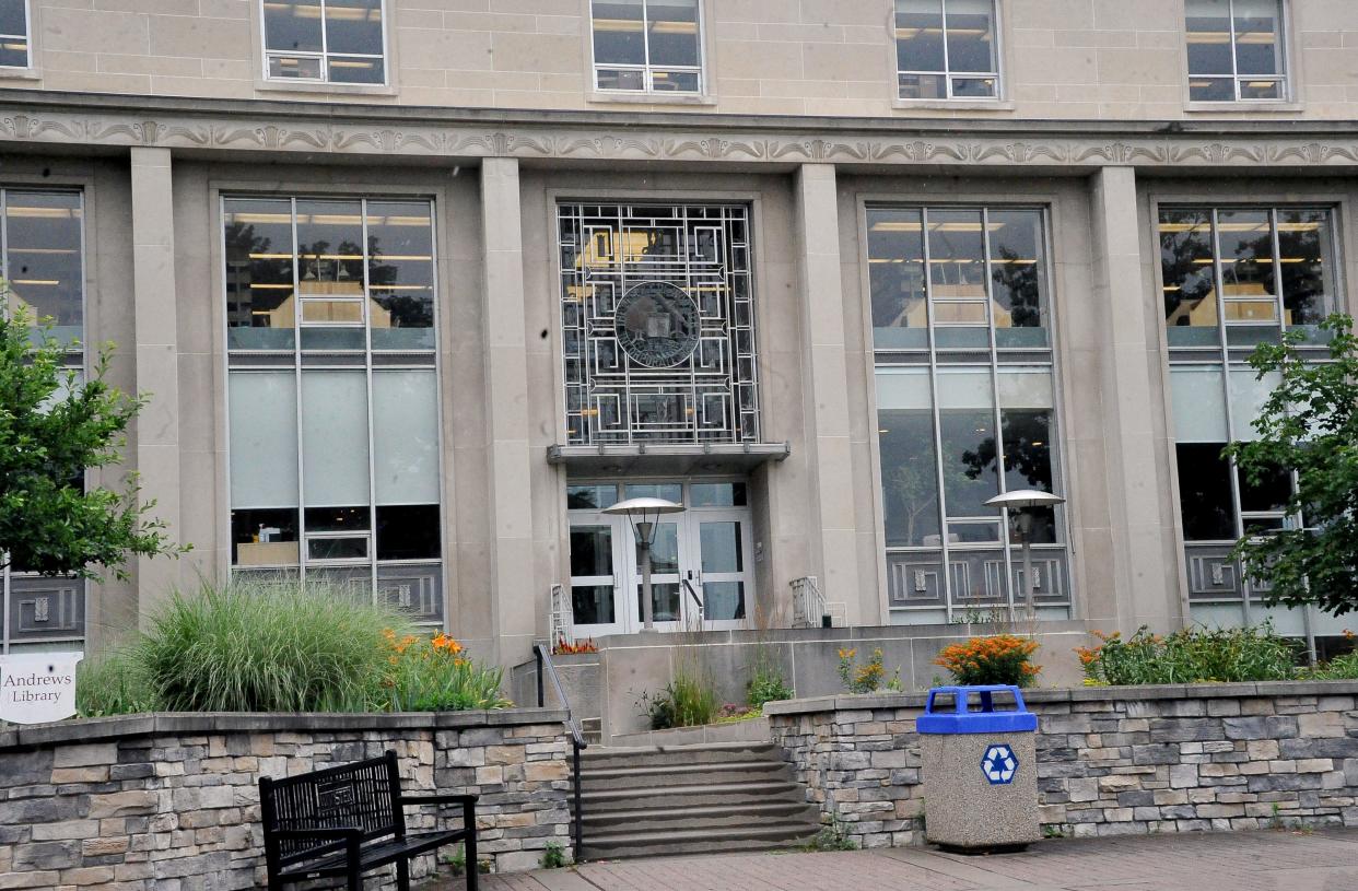 Andrews Library was identified as one possible location targeted in a bomb threat at the College of Wooster. The threat was determined to be a hoax.