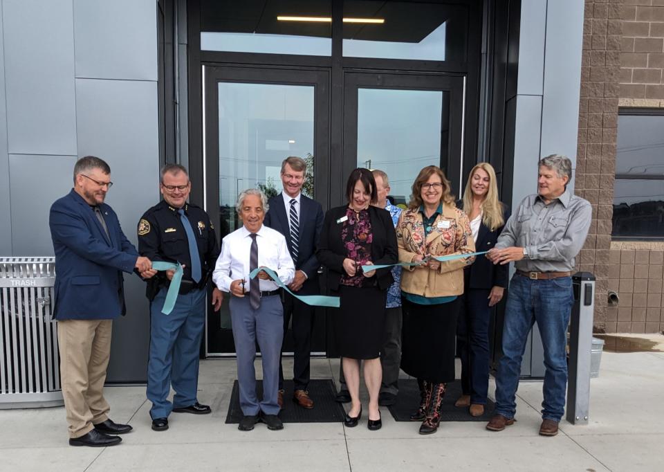 Current and former Larimer County leaders cut the ribbon at the new addition to the Larimer County Jail on Friday, marking the conclusion of the Larimer County Jail expansion and improvement project.