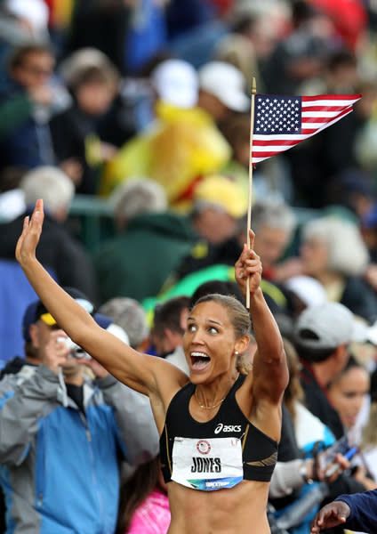 Lolo Jones at the Olympic Trials earlier this year