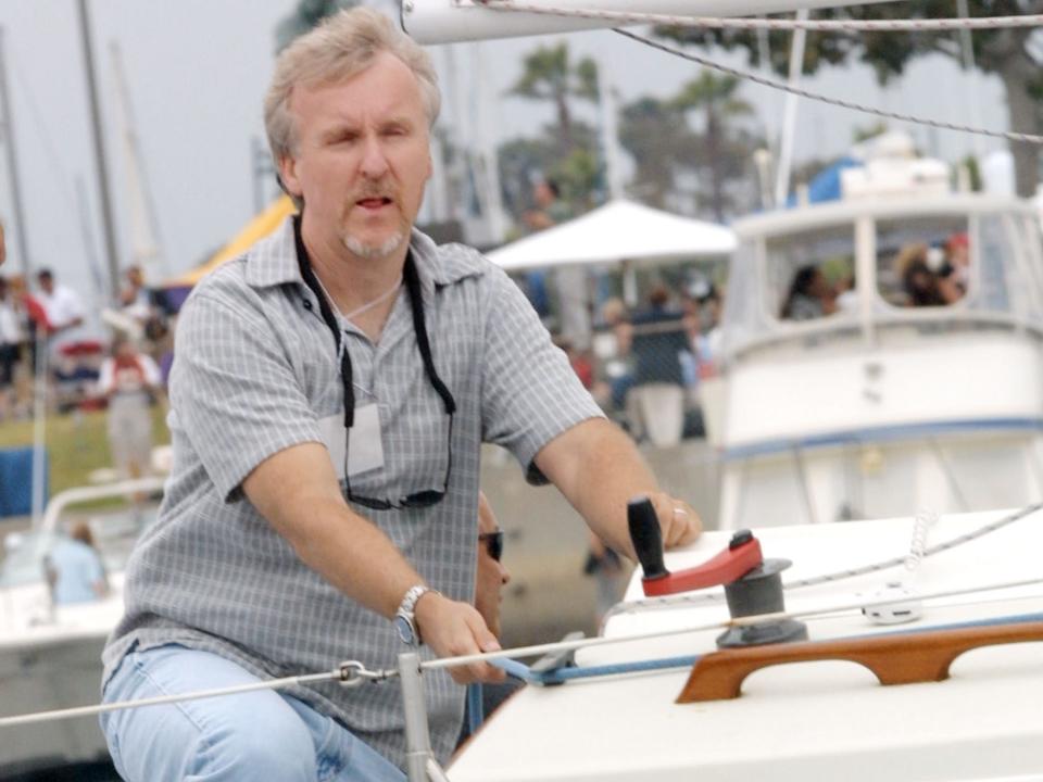 james cameron on a boat