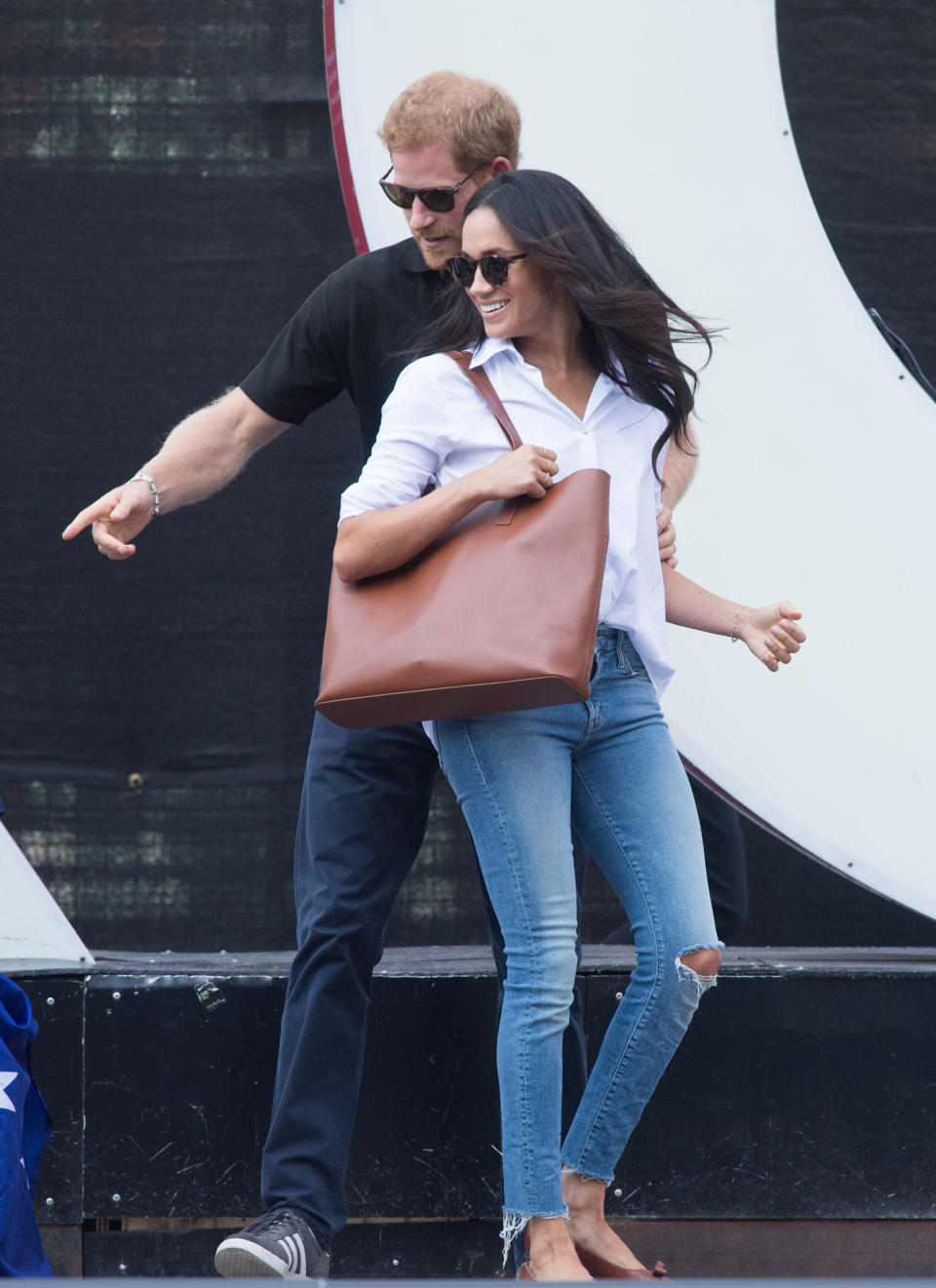 TORONTO, ON - SEPTEMBER 25:  Meghan Markle and Prince Harry appear together at the wheelchair tennis  on day 3 of the Invictus Games Toronto 2017 on September 25, 2017 in Toronto, Canada.  The Games use the power of sport to inspire recovery, support rehabilitation and generate a wider understanding and respect for the Armed Forces.  (Photo by Samir Hussein/WireImage)