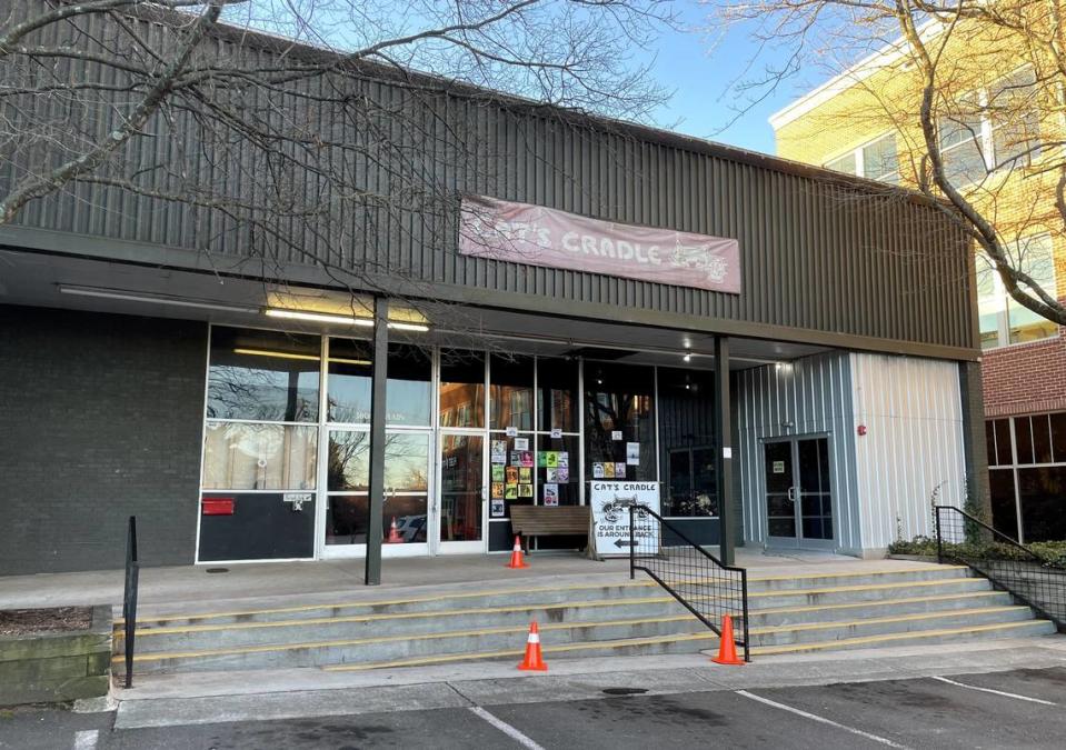 The Cat’s Cradle has hosted live bands and charity events in this strip mall storefront at 300 E. Main St. in Carrboro since 1993. Owner Frank Heath has expanded the 750-capacity club in that time to include a 200-person Back Room and an outdoor music space.