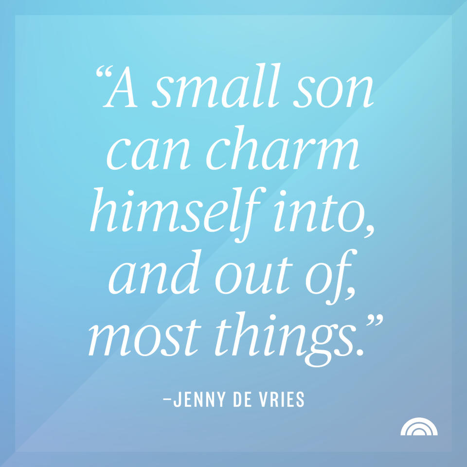 a small son can charm himself into and out of things. jenny de vries (TODAY Illustration)