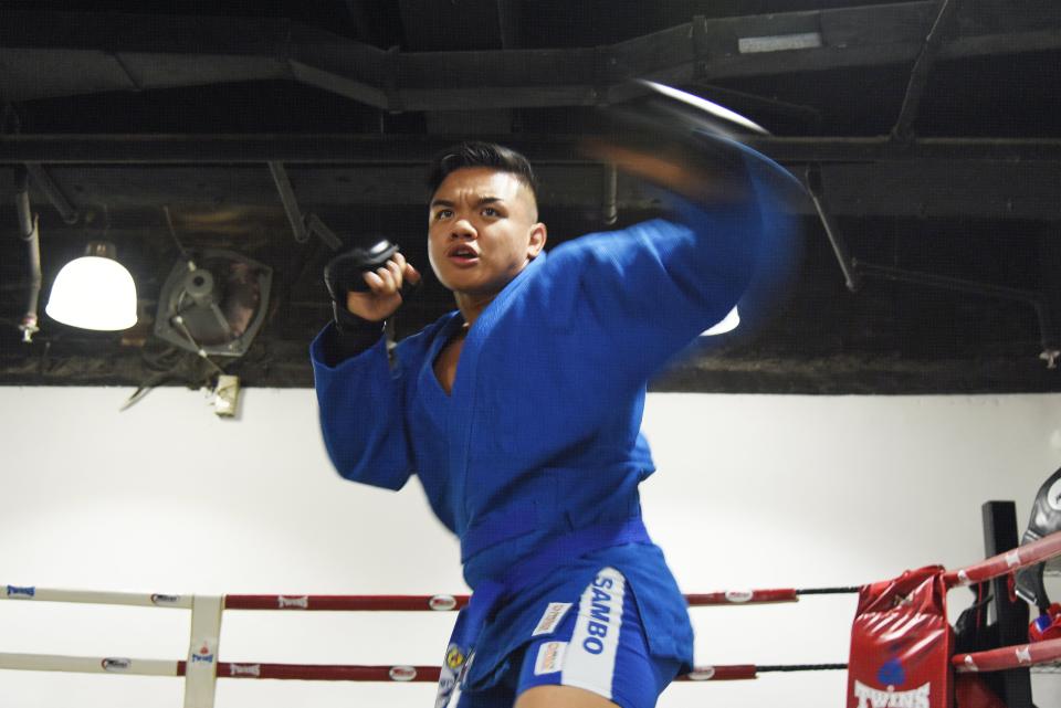 Nazri Sutari is representing Team Singapore in sambo, a combat sport that originated in Russia. (PHOTO: Zainal Yahya/Yahoo News Singapore)