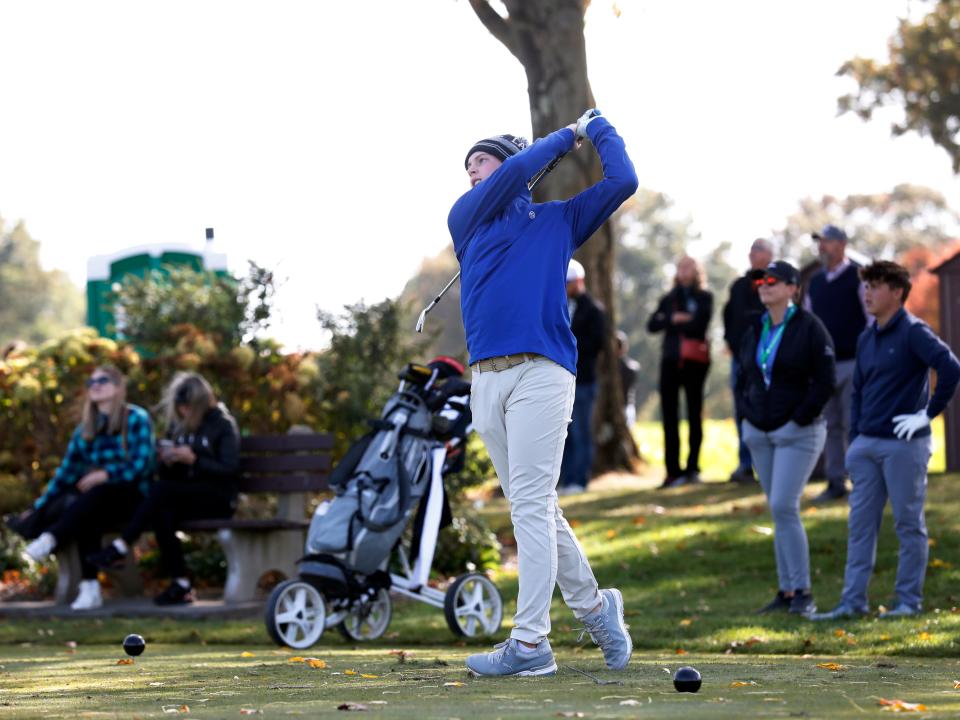 Wyoming's Jack Webb finished as sectional champion, beating out teammate and defending Division II state champion Finley Bartlett by three shots.