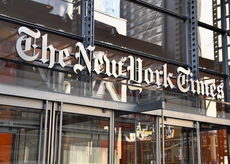 A view of the New York Times building in New York.