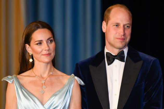 The Duke and Duchess of Cambridge attend a reception hosted by the Governor General at Baha Mar Resort on March 25 in Nassau, Bahamas. (Photo: Pool/Samir Hussein via Getty Images)