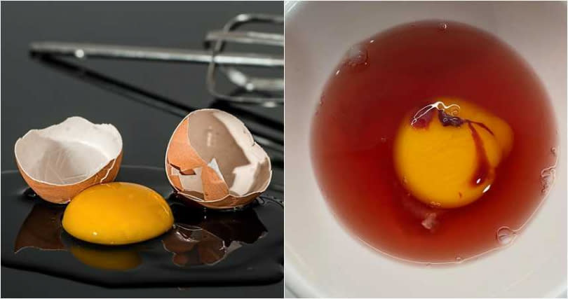 有網友在全聯買到「月經蛋」，白色的蛋白煎過後，變成詭異的褐色。（圖／翻攝《我愛全聯–好物老實説》臉書，示意圖，翻攝自pixabay）