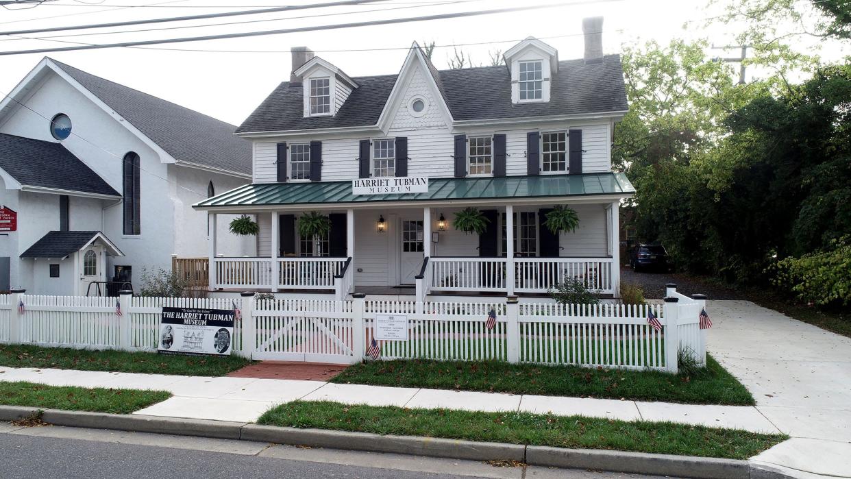 The Harriet Tubman Museum (right) on Lafayette Street in Cape May is shown Thursday, October 14, 2021.  She lived here in the early 1850s while working to help guide enslaved people to freedom.  