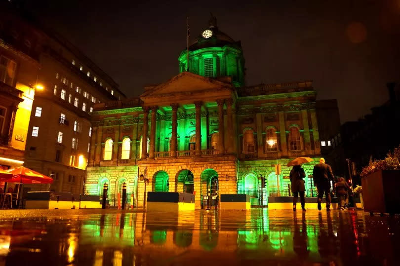 Liverpool Town Hall lit up green to mark Lyme Disease Awareness month