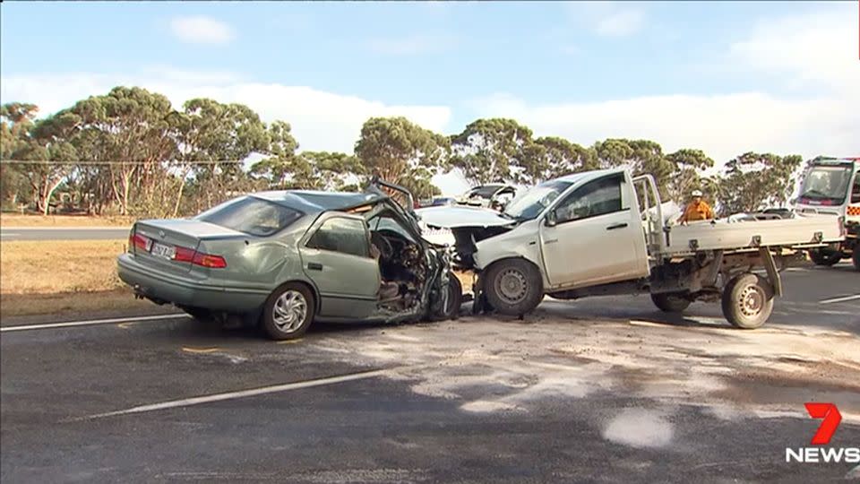 Two drivers were killed in the head on collision in Two Wells on Wednesday morning. Source: 7 News