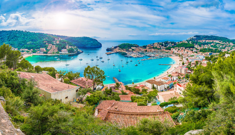 Take the tram to Port de Soller, in Mallorca. (Getty Images)