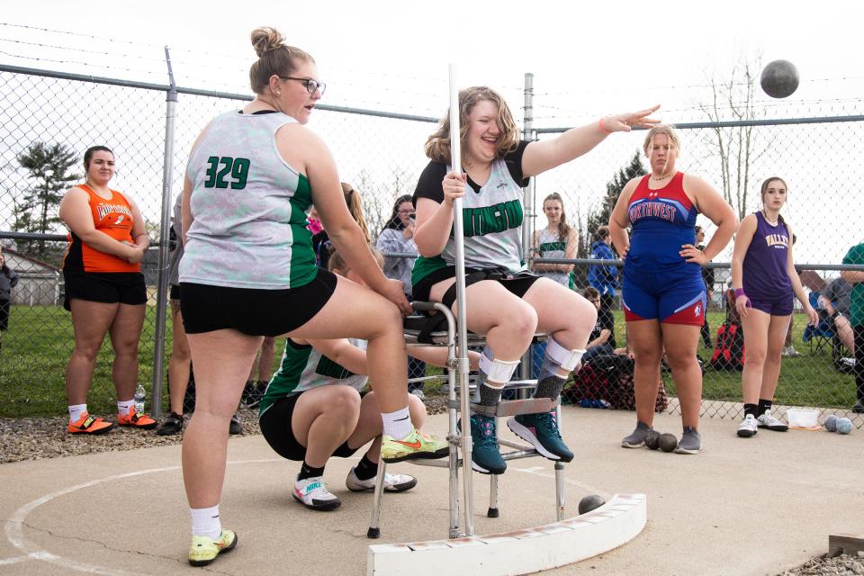 In Brooke Hopkins' first season competing in the seated shot put, she already has her sights set on making it all the way to state.