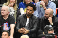 Maverick Carter attends an NBA playoffs basketball game between the Los Angeles Clippers and the Golden State Warriors at Staples Center on April 18, 2019 in Los Angeles, California. (Photo by Allen Berezovsky/Getty Images)