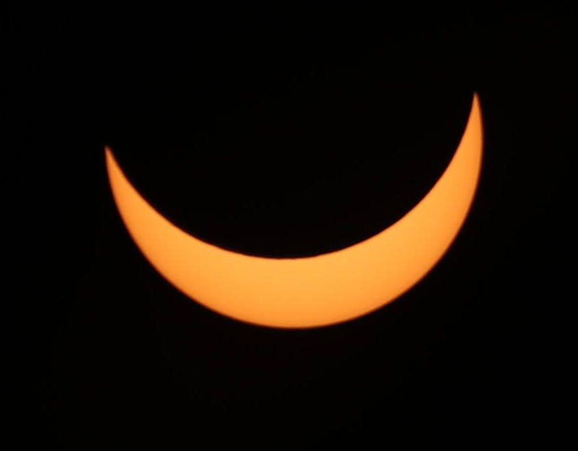 The Great American Solar Eclipse as seen from the Northwest Regional Library in Cape Coral, Florida. Southwest Florida saw 78 percent of the sun covered as the moon crossed its path at 2:53 p.m. Monday, Aug. 21, 2017.