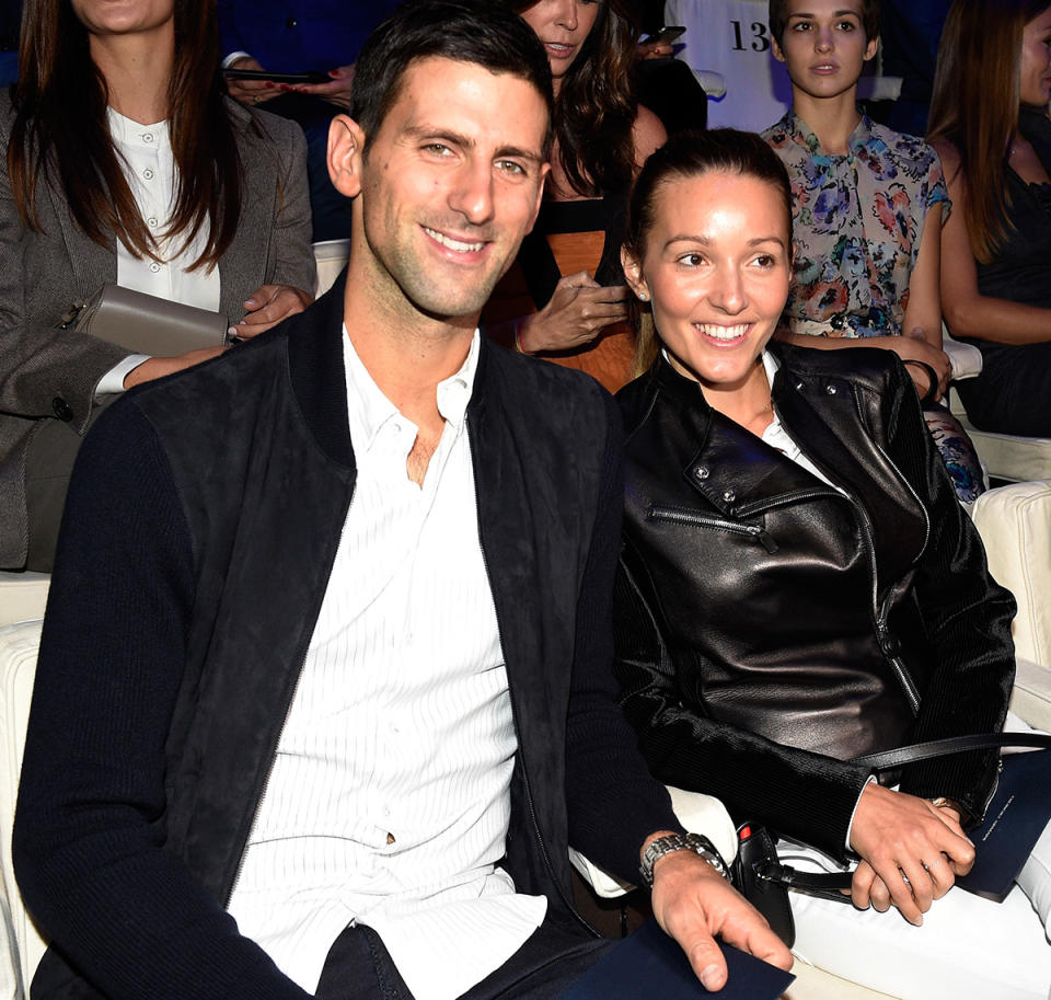 Novak Djokovic and Jelena Djokovic