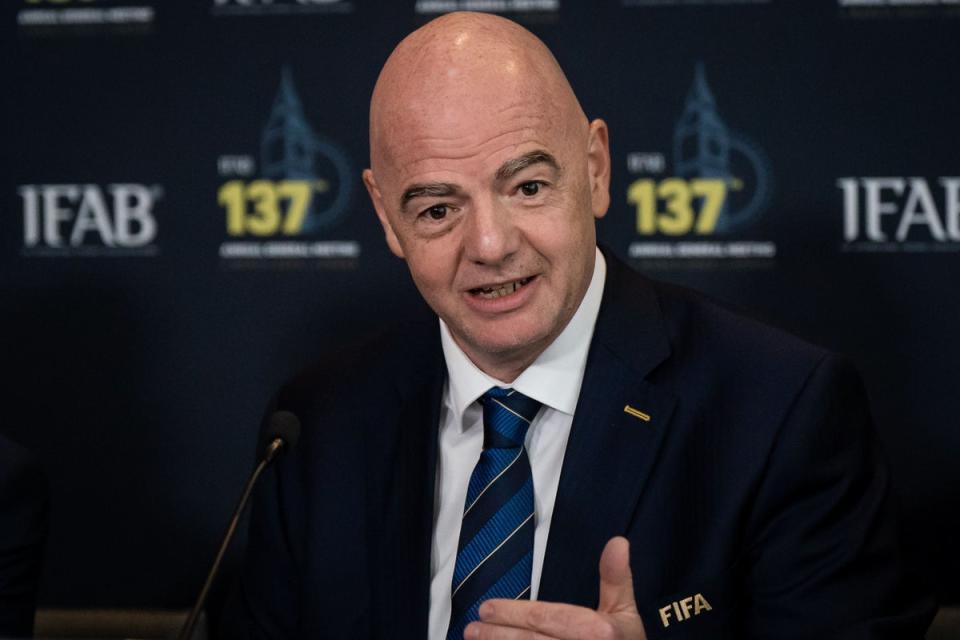 FIFA president Gianni Infantino first unveiled plans for a 32-team Club World Cup in December (Aaron Chown/PA) (PA Wire)