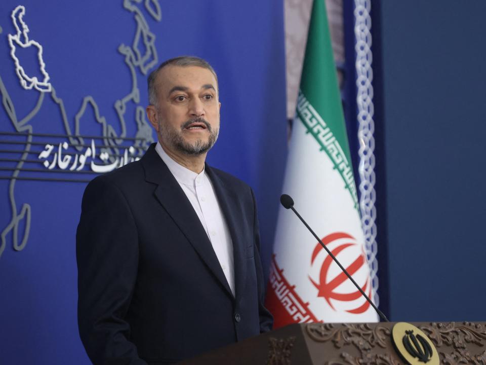Iranian foreign minister Hossein Amirabdollahian (via REUTERS)