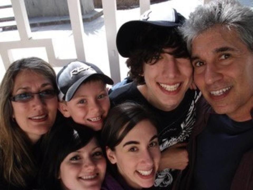 From left, Maria (Charles's wife), Owen Wilkie (grandson), Meaghan (daughter), Allison (daughter), Shaun (son) and Charles.  (Submitted by the Charles Gulotta family - image credit)