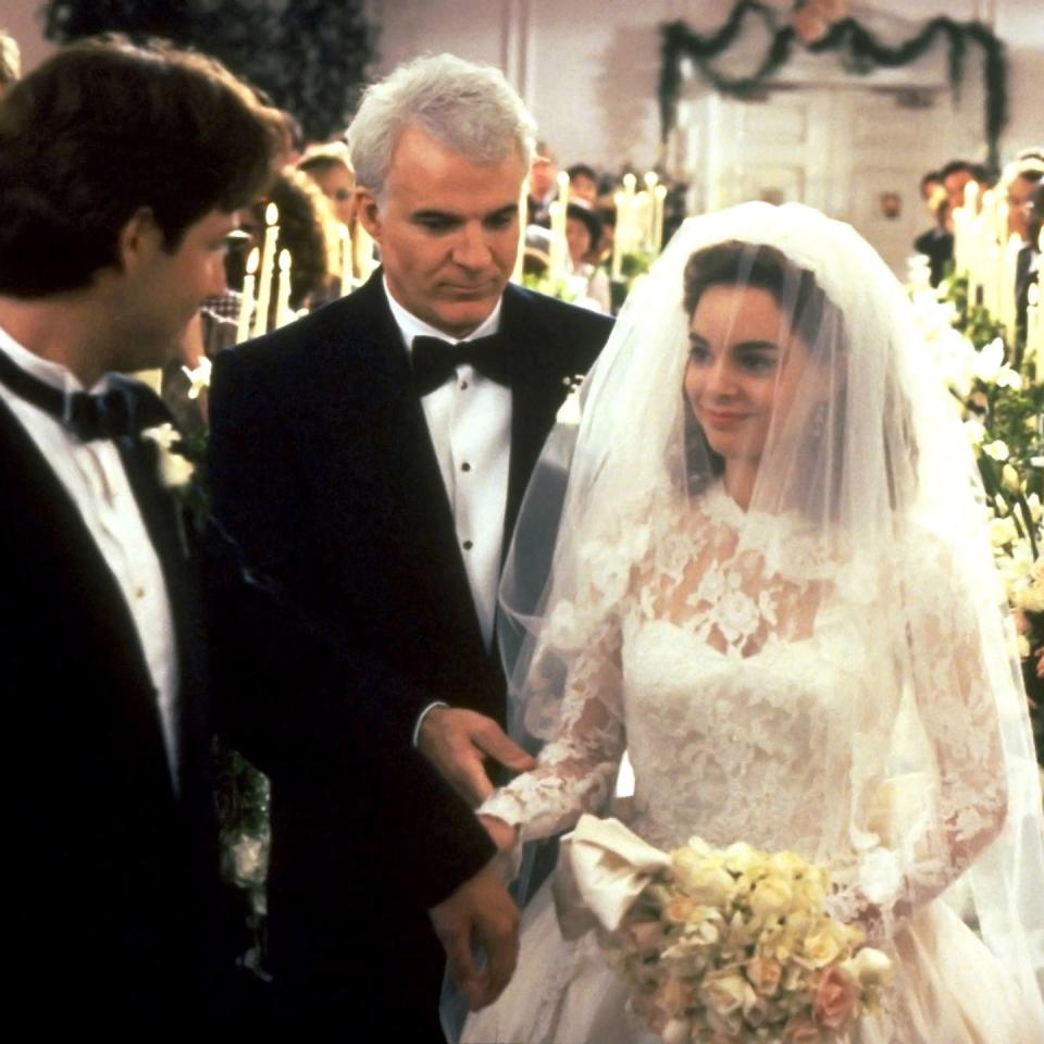 <p>Strategically released around the date of Elizabeth Taylor’s real-life wedding to Conrad Hilton Jr., the 1950 version of <em>Father of the Bride</em>, a romantic comedy dedicated to the titular patriarch pegged with the nagging irritations the big day requires, was a massive critical success starring Taylor and Spencer Tracy. And the same can be said of the 1991 Nancy Meyers remake (pictured here) starring Steve Martin and Kimberly Williams-Paisley. Honestly, it’s a toss-up at which one we recommend you watch first.</p><p><a class="link " href="https://www.amazon.com/gp/video/detail/amzn1.dv.gti.82ae4f90-f222-fa44-ba90-5573ee3423dc?autoplay=1&tag=syn-yahoo-20&ascsubtag=%5Bartid%7C10056.g.32435048%5Bsrc%7Cyahoo-us" rel="nofollow noopener" target="_blank" data-ylk="slk:WATCH NOW;elm:context_link;itc:0;sec:content-canvas">WATCH NOW</a></p>