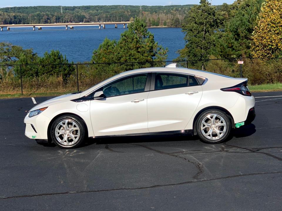 Andrew Lambrecht's white 2016 Chevrolet Volt.